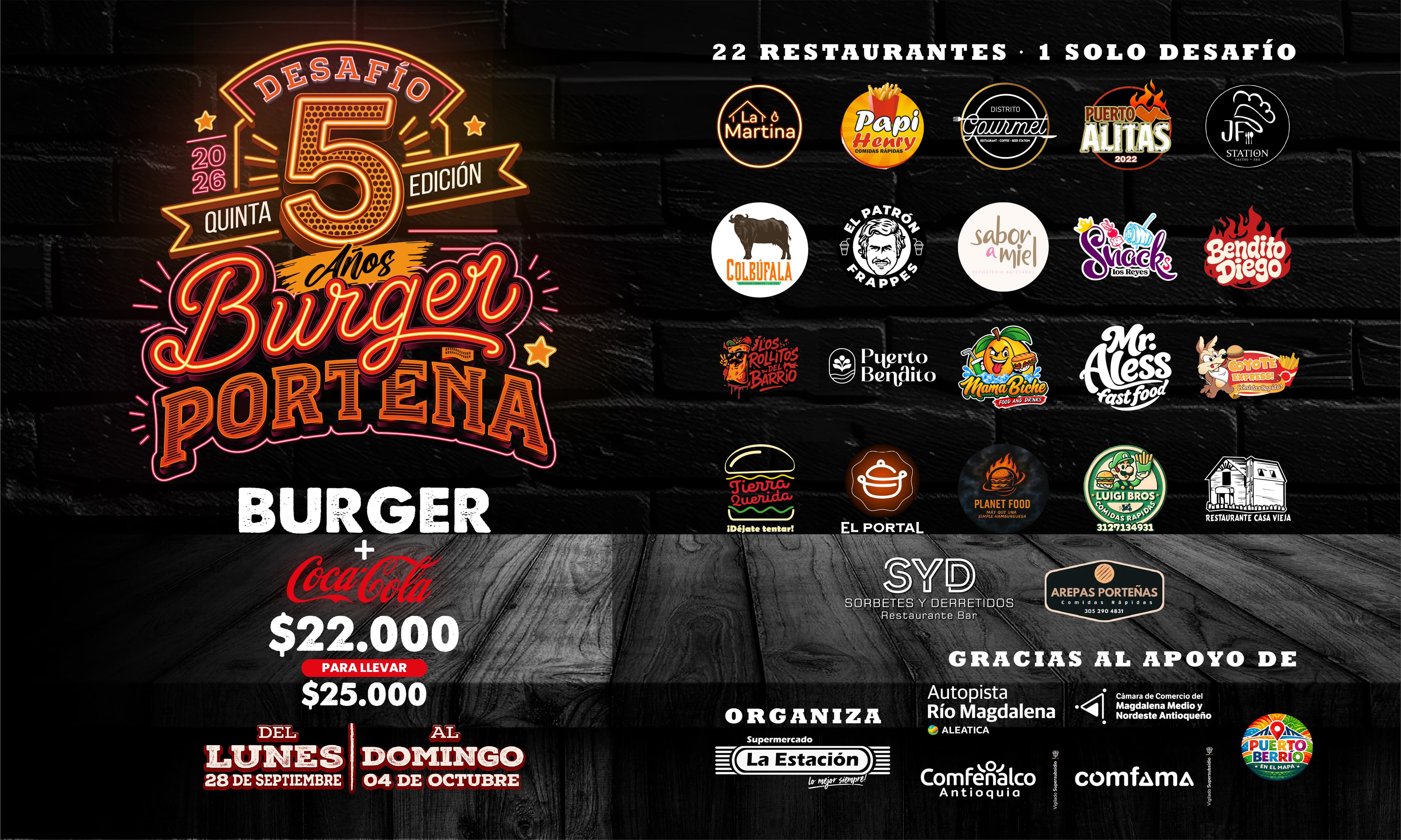 Afiche del Desafío Burger Porteña